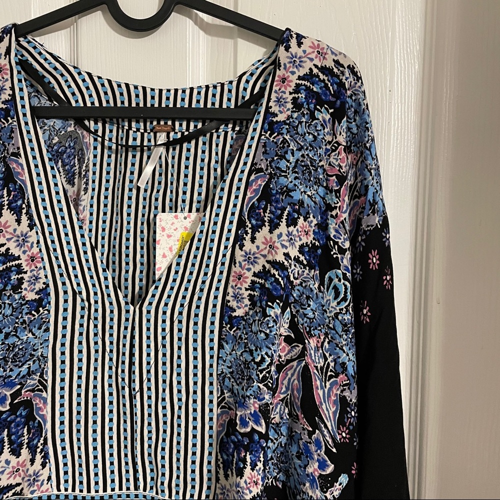 NWT FP Floral Mixed Print Boho Crop Top - Picture 9 of 11